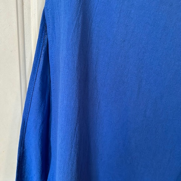 💥Women’s Sexy Blue Lightweight Split Thigh Wide Leg Pants with Drawstring’s - Picture 7 of 9